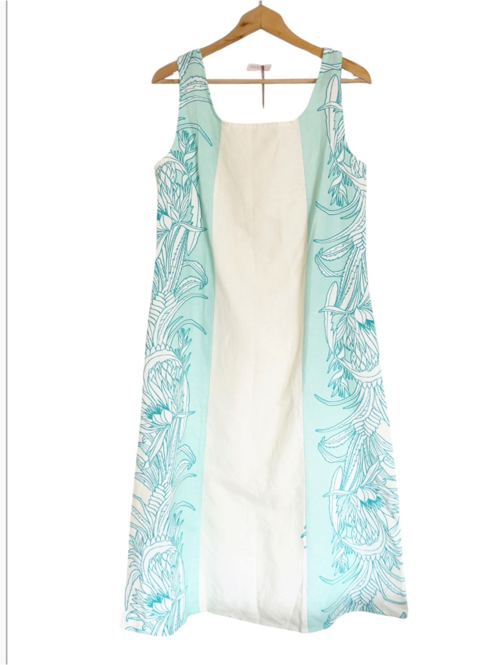 Spighe Di Lino Italy Linen Cotton Blend Sleeveless Euro Summer Dress size L